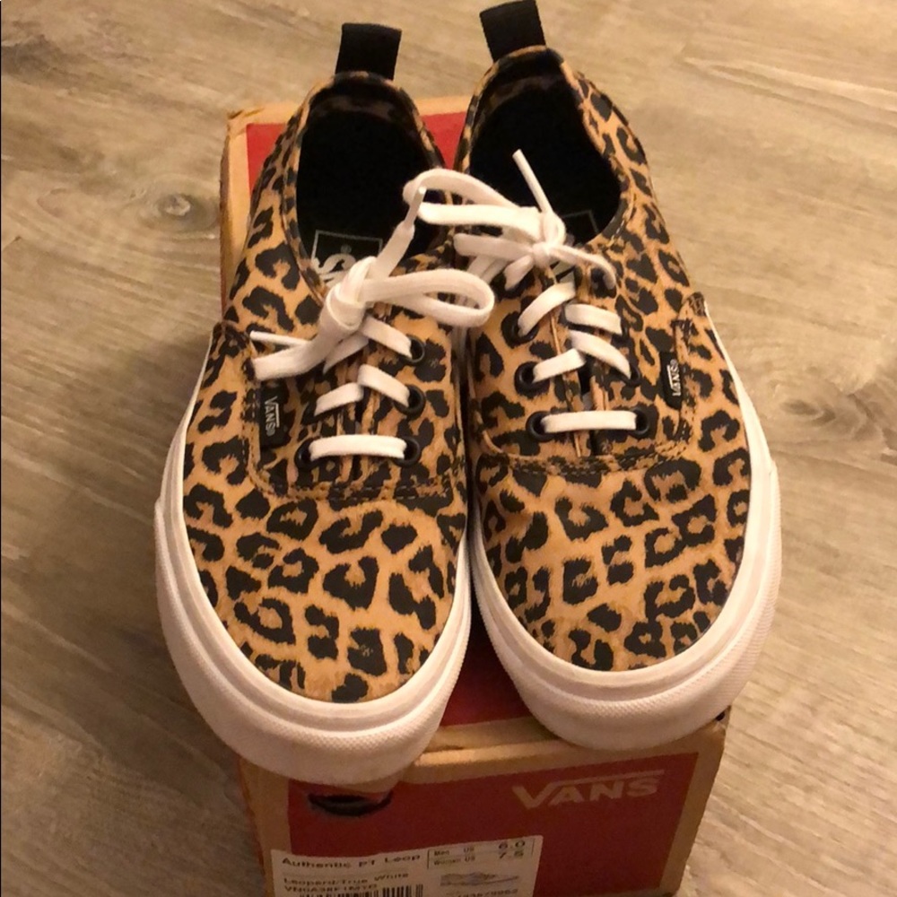 Leopard print vans